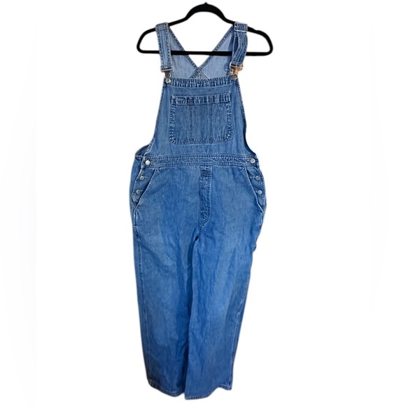 90s Vintage Gap Womens Bib Overalls Denim Baggy Carpenter Painter Size Large - Picture 2 of 10